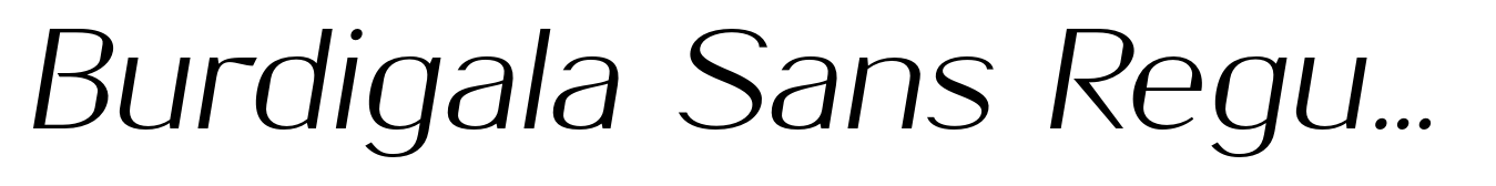 Burdigala Sans Regular Expanded Italic